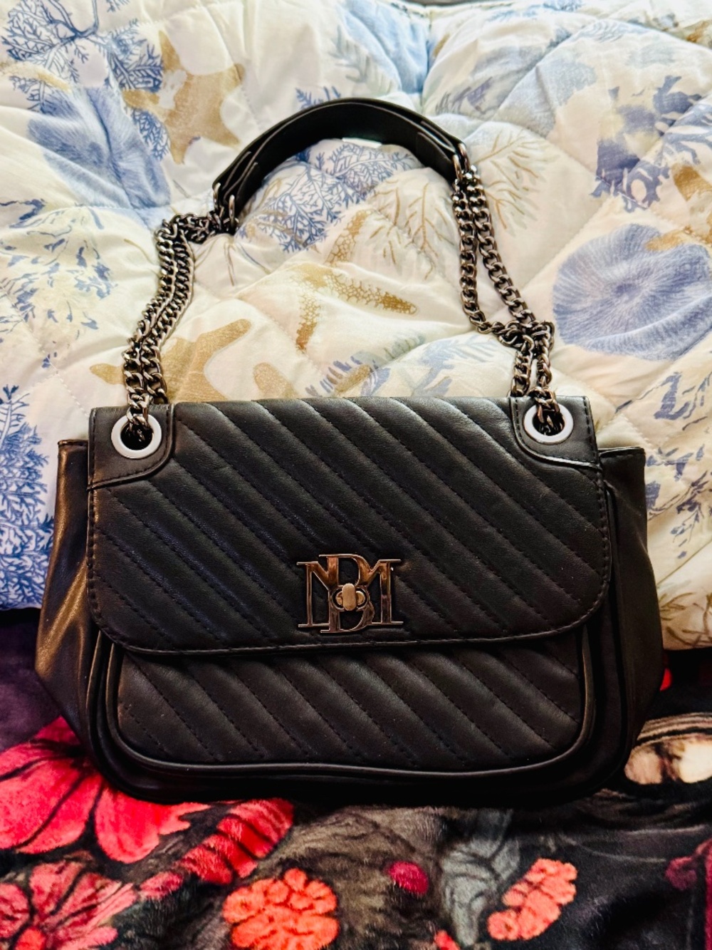 Badgley Mischka Black Quilted Crossbody / Shoulder Bag NWOT, Gorgeous!!